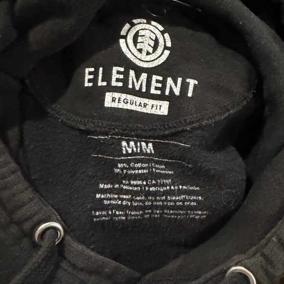 Element Black Hoodie with Multicolor Logo Vintage late 90s Y2K small flaw GUC - Picture 5 of 5